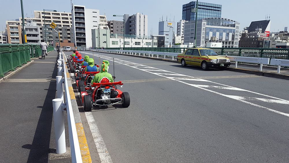 Mario kart in the street