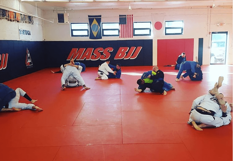 People training Brazilian Jiu Jitsu at MassBJJ Arlington