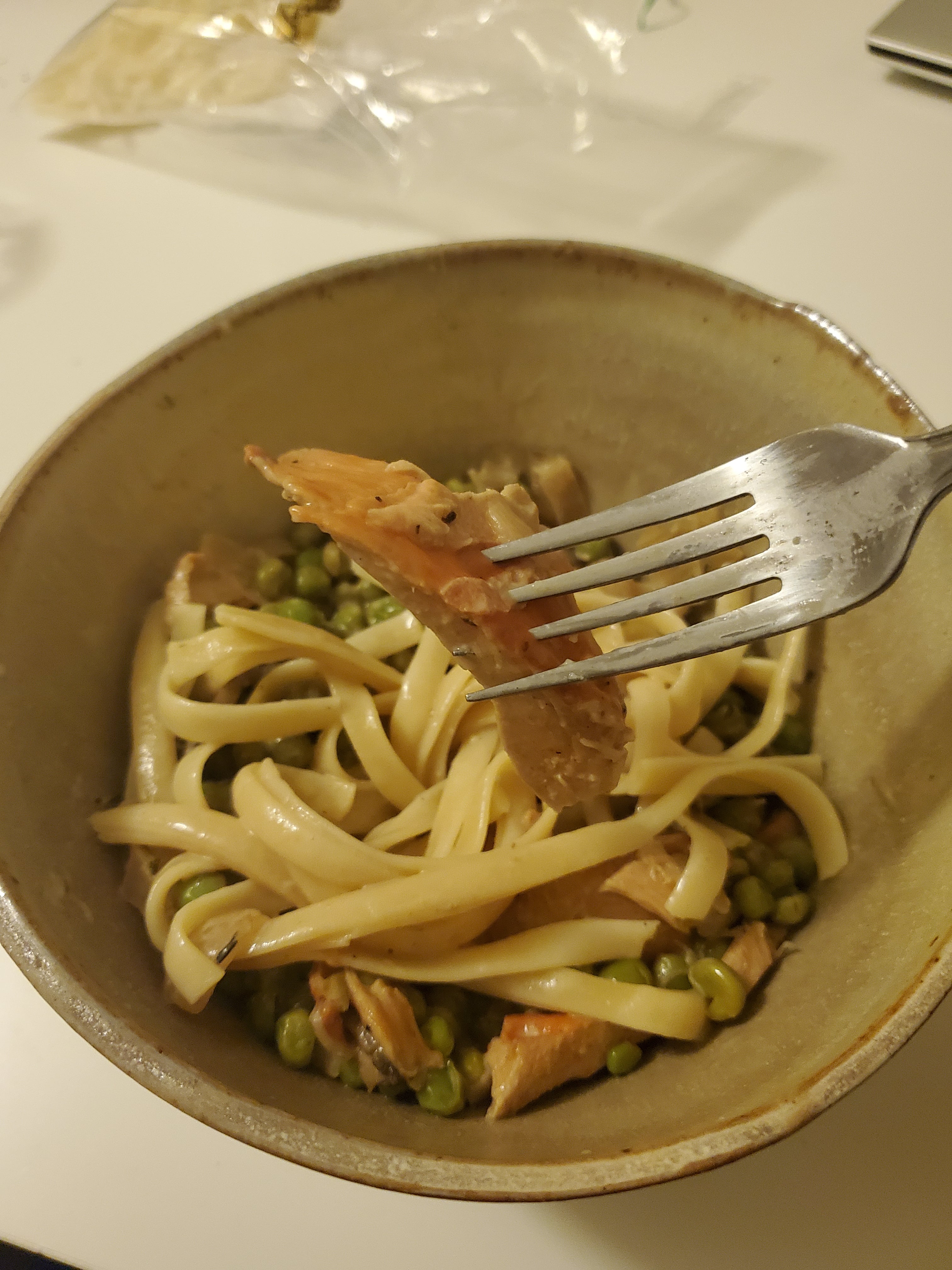Carbonara chicken of the woods meal
