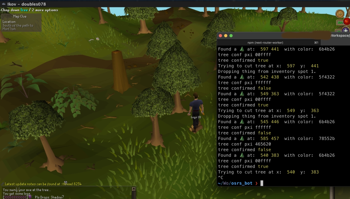 OSRS bot in action screenshot